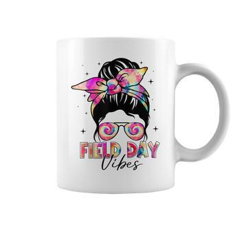 Field Day Vibes Funny Messy Bun Field Day 2023 Teacher Women Coffee Mug - Thegiftio UK