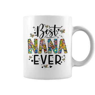 Floral Cute Nana For Grandma Best Nana Ever Mothers Day Coffee Mug | Mazezy