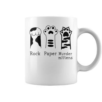 Funny Cat Paws Rock Paper Scissors Gift For Womens Coffee Mug - Thegiftio UK