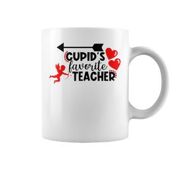 Funny Cupids Favorite Teacher Valentines Day Coffee Mug - Seseable