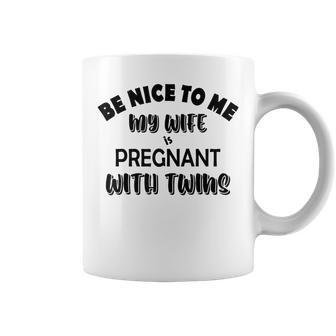 Funny Dad Pregnant Wife Twins Coffee Mug - Thegiftio UK