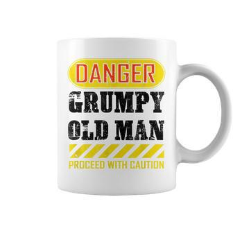 Funny Danger Grumpy Old Man Sarcastic Saying Retirement Coffee Mug | Mazezy