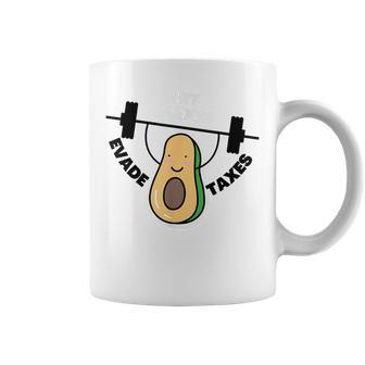 Funny Gym Weightlifting Hit Maxes Evade Taxes Workout Coffee Mug - Thegiftio UK