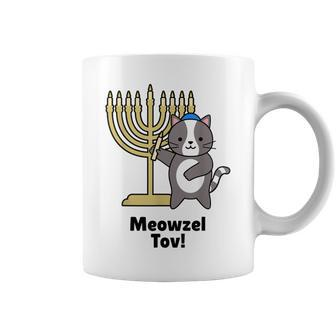 Funny Meowsel Tov Cat Lover Gifts Creative Yiddish Jewish Coffee Mug - Seseable