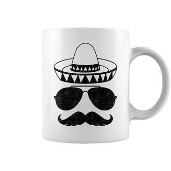 Funny Sombrero Face With Mustache For Mexican Cinco De Mayo Coffee Mug | Mazezy