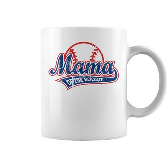 Funny Vintage Baseball Mama Of The Rookie Coffee Mug - Seseable