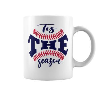 Funny Vintage Tis The Season Baseball Is My Favorite Season Coffee Mug - Seseable