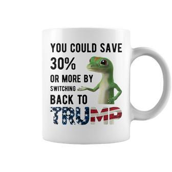 Gecko Trump You Could Save More By Switching Back To Trump Coffee Mug | Mazezy