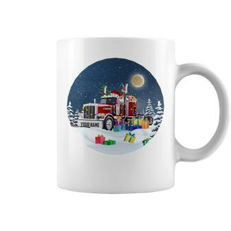 Gift For Trucker - Porcelain Ornament - Circle Coffee Mug - Seseable