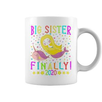 Gifts For Girls Mermaid Big Sister Finally 2020 Coffee Mug | Mazezy