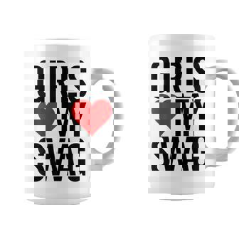 Girls Love My Swag Heart Funny Hip Hop Gift Coffee Mug | Mazezy