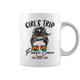 Girls Trip Punta Cana 2022 Bun Hair Vacation Friend Girls Coffee Mug - Thegiftio UK