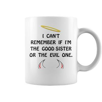Good Evil Sister Funny Coffee Mug | Mazezy