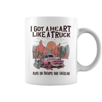 Got A Heart Like A Truck Country Boho Western Desert Sunset Coffee Mug | Mazezy