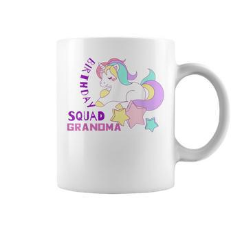 Grandma Of The Birthday Girl Unicorn Party Squad Coffee Mug | Mazezy CA