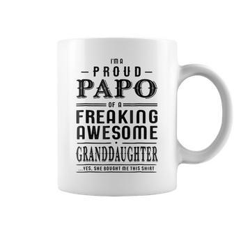 Grandpa Gift Proud Papo Granddaughter Men Coffee Mug | Mazezy