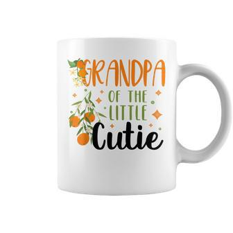 Grandpa Little Cutie Baby Shower Orange 1St Birthday Party Gift For Mens Coffee Mug | Mazezy