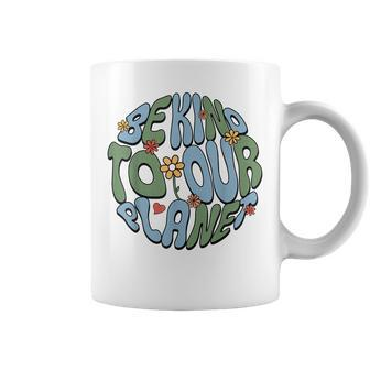 Groovy Earth Day Be Kind To Our Planet Earth Day 2023 Coffee Mug | Mazezy