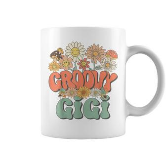 Groovy Gigi Floral Hippie Retro Daisy Flower Mothers Day Coffee Mug - Thegiftio UK