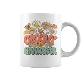 Groovy Grandma Floral Hippie Retro Daisy Flower Mothers Day Coffee Mug | Mazezy