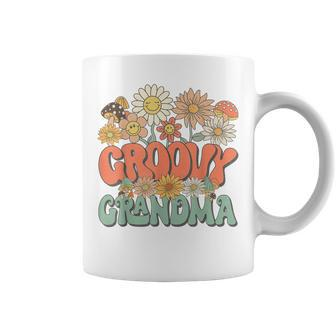 Groovy Grandma Floral Hippie Retro Daisy Flower Mothers Day Coffee Mug - Thegiftio UK