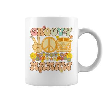 Groovy Mamaw Retro Matching Family Baby Shower Mothers Day Coffee Mug - Thegiftio UK