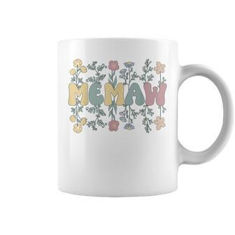 Groovy Memaw Grandmother Flowers Memaw Grandma Coffee Mug | Mazezy