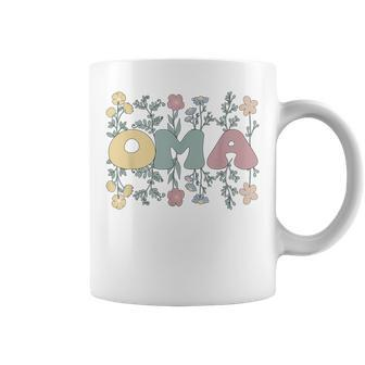 Groovy Oma Grandmother Flowers Oma Grandma Coffee Mug | Mazezy