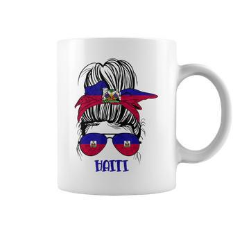 Haitian Girl Messy Bun Haiti Girl Haiti Woman Flag Proud Coffee Mug | Mazezy