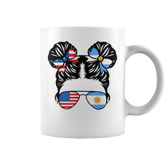 Half American Argentinian Girl Usa Argentina Flag Patriot Coffee Mug | Mazezy