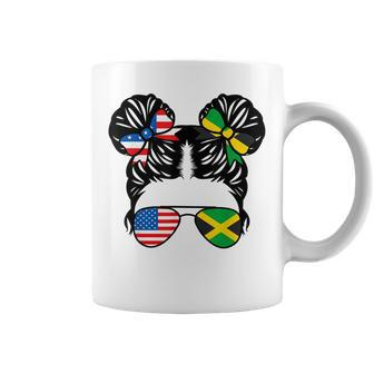 Half American Half Jamaican Girl Usa Jamaica Flag Patriot Coffee Mug | Mazezy