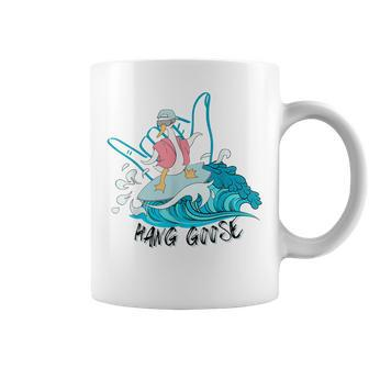 Hang Goose Silly Goose Surfing Funny Farm Animal  Coffee Mug