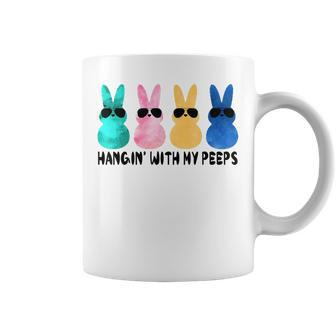 Hangin With My Peeps Funny Bunny Cute Happy Easter Coffee Mug | Mazezy