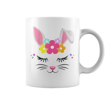 Happy Easter Day Cute Bunny Face Christian Girls Women Gift Coffee Mug | Mazezy
