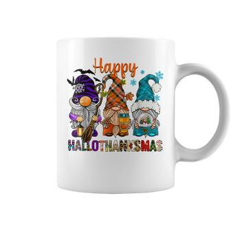Happy Hallothanksmas Gnomes Thanksgiving Boys Girls Kids Coffee Mug - Thegiftio UK