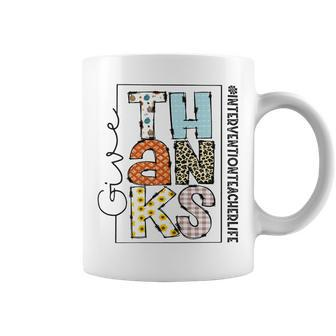 Happy Hallothanksmas Intervention Teacher Life Thanksgiving Coffee Mug - Thegiftio UK