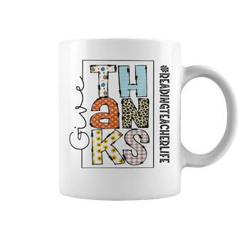 Happy Hallothanksmas Reading Teacher Life Thanksgiving Coffee Mug - Thegiftio UK