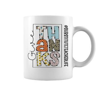 Happy Hallothanksmas Substitute Teacher Life Thanksgiving V2 Coffee Mug - Thegiftio UK