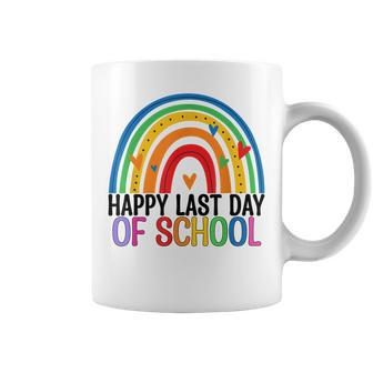Happy Last Day Of School Rainbow Teacher Student End Of Year Coffee Mug - Thegiftio UK