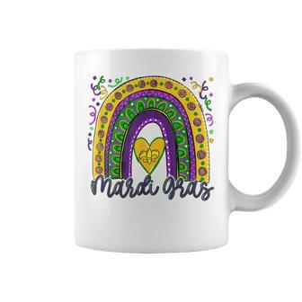 Happy Mardi Gras Leopard Boho Rainbow Women Girls Kids V2 Coffee Mug - Seseable