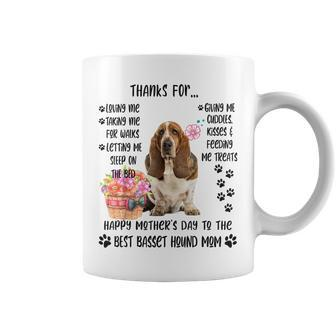 Happy Mothers Day 2021 Basset Hound Mom Dog Lover Coffee Mug - Thegiftio UK