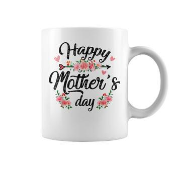 Happy Mothers Day Cute Floral For Women Mom Grandma Coffee Mug - Thegiftio UK