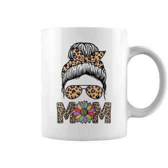 Happy Mothers Day Sunflower With Sunglasses And Leopard Skin Gift For Womens Coffee Mug - Thegiftio UK