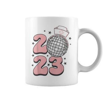 Happy New Year Nurse Crew Groovy Disco New Years Eve 2023 Coffee Mug - Thegiftio UK