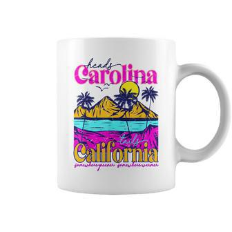 Heads Carolina Tail California Western Summer Beach Paradise Coffee Mug | Mazezy