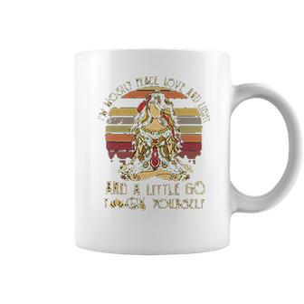 I Am Mostly Peace Love And Light Yoga Girl Coffee Mug - Thegiftio UK