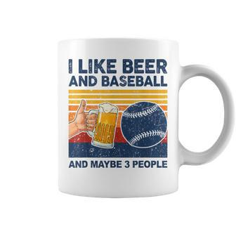 I Like Beer And Baseball And Maybe 3 People Coffee Mug | Mazezy