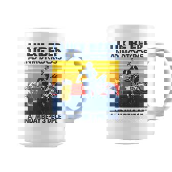 I Like Beer And Motocross And Maybe 3 People Vintage Coffee Mug | Seseable CA