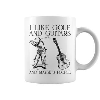 I Like Golf And Guitar And Maybe 3 People Coffee Mug - Seseable