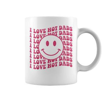 I Love Hot Dads Retro Funny Red Heart Love Dads Coffee Mug - Thegiftio UK